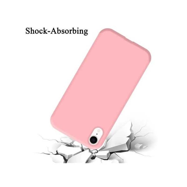 Gummibelagt støtsikkert deksel iPhone XR - Rosa