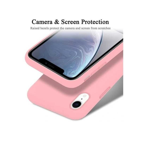 Gummibelagt støtsikkert deksel iPhone XR - Rosa