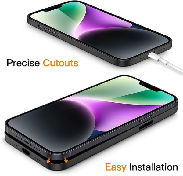 iPhone 14 svart matt hardt deksel