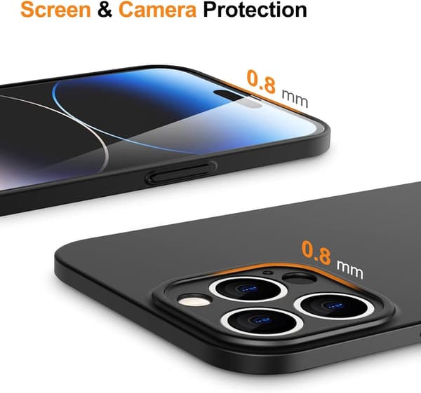iPhone 14 Pro sort mat hårdt etui