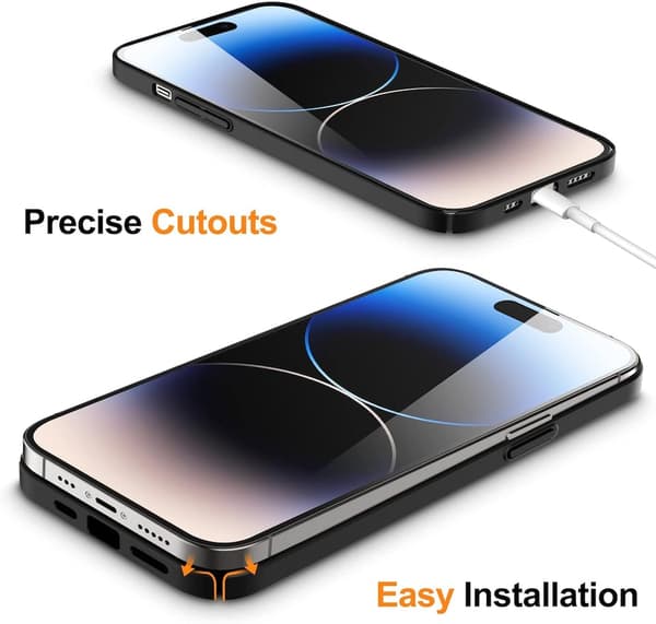 iPhone 14 Pro sort mat hårdt etui
