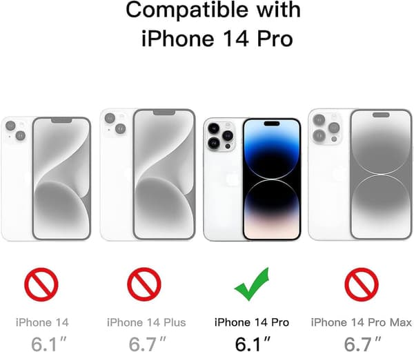 iPhone 14 Pro sort mat hårdt etui