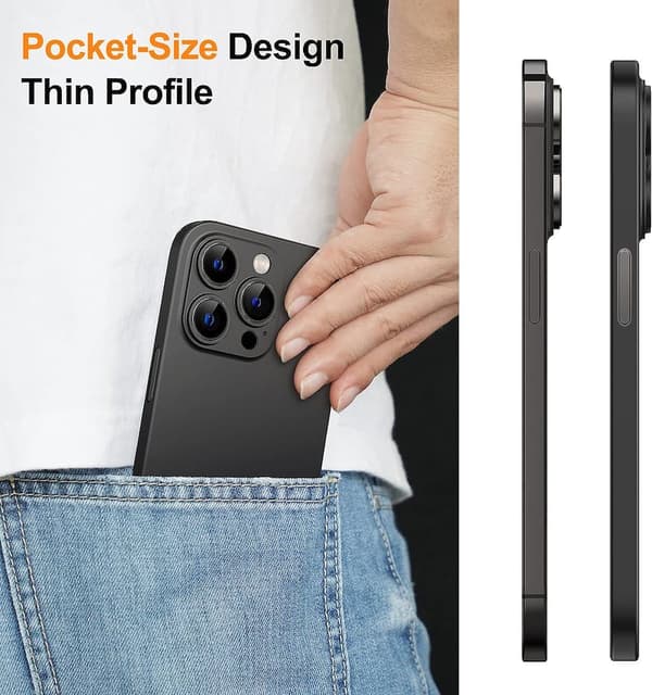 iPhone 14 Pro Max svart matt hardt deksel