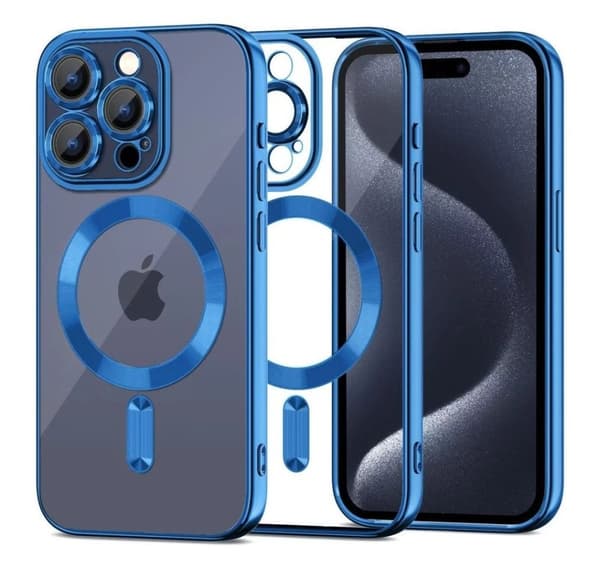 Tech-Protect-deksel MagShine MagSafe Apple iPhone 15 Pro Max, marine