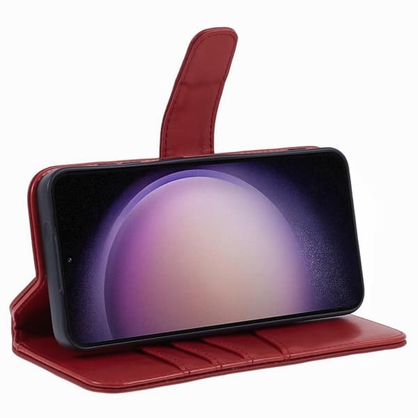 Nordic Covers Samsung Galaxy S24 Plus Kotelo Essential Leather Poppy Red
