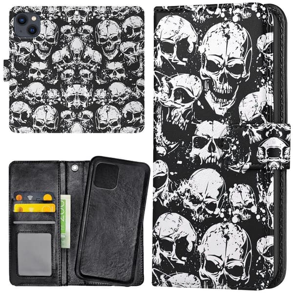 iPhone 15 - Lommebok Deksel Skulls