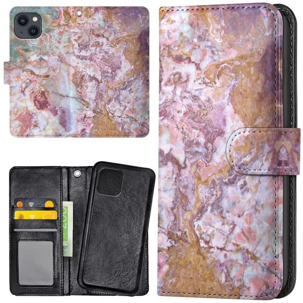 iPhone 15 - Lommebok Deksel Marmor
