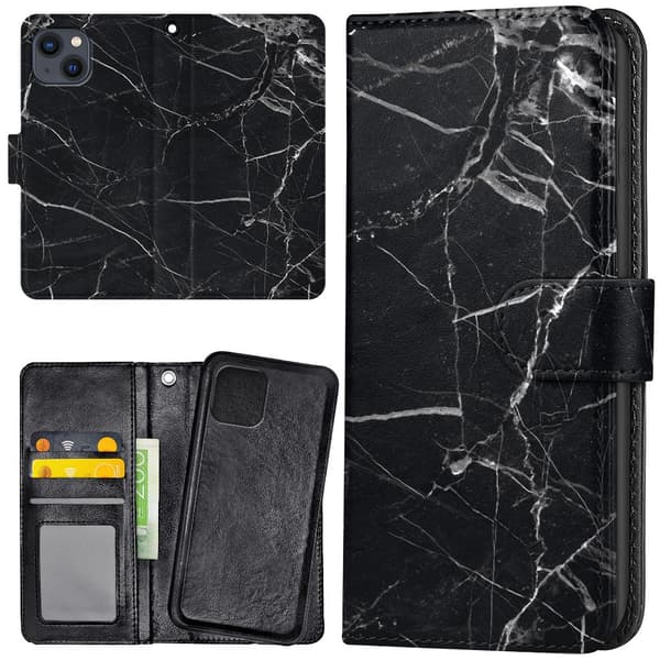 iPhone 15 Plus - Lommebok Deksel Marmor