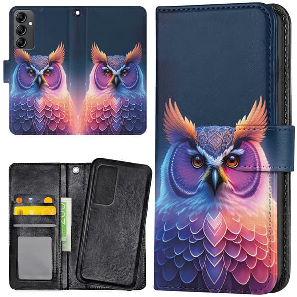 Samsung Galaxy A14 - Plånboksfodral/Skal Uggla