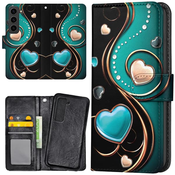 Samsung Galaxy S23 - Mobilcover/Etui Cover Hjerter