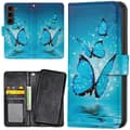 Miniatyrbillede 1 af 2: Samsung Galaxy S23 - Mobilcover/Etui Cover Glitrende Sommerfugle
