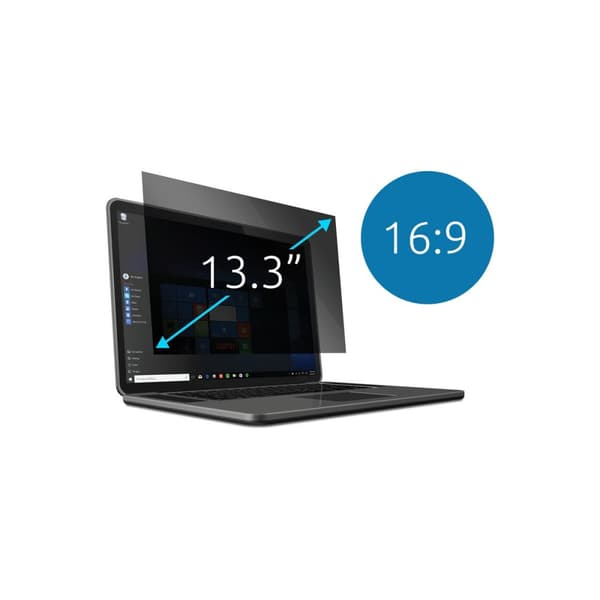 Privatlivsfilter til monitor Kensington 628199 Sort, Transparent