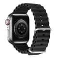 Miniatyrbild 1 av 6: DUX DUCIS Apple Watch 42/44/45/49 mm Armband Wave Design Svart