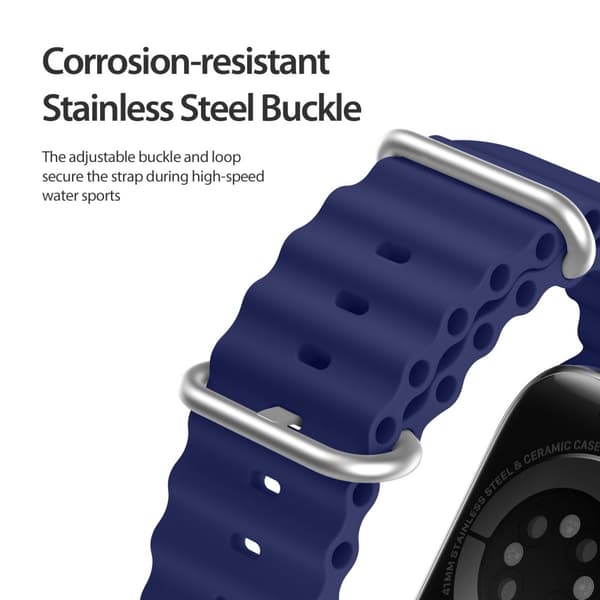 DUX DUCIS Apple Watch 38/40/41 mm Armband Wave Design Blå