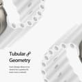 Miniatyrbild 4 av 6: DUX DUCIS Apple Watch 42/44/45/49 mm Armband Wave Design Vit