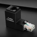 Miniatyrbild 3 av 6: CableCreation 90 Graders RJ45 Ethernet Adapter Svart