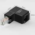 Miniatyrbild 6 av 6: CableCreation 90 Graders RJ45 Ethernet Adapter Svart