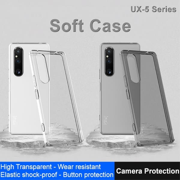 IMAK Sony Xperia 1 V Skal TPU Tonad Svart