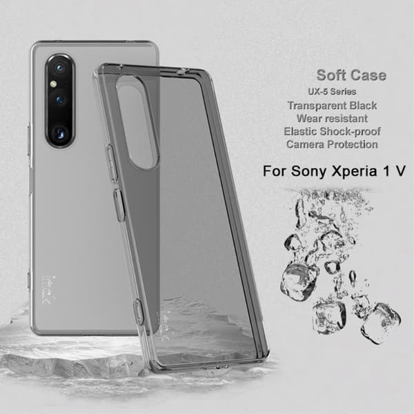 IMAK Sony Xperia 1 V Skal TPU Tonad Svart