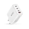 Miniatyrbild 6 av 6: Tech-Protect 100W GaN PD/QC Väggladdare 3x USB-C 1x USB-A Vit