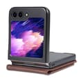Miniatyrbild 5 av 6: AZNS Galaxy Z Flip 5 Fodral Läder Mörk Brun