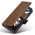 Miniatyrbild 4 av 6: LC.IMEEKE Galaxy Z Fold 5 Fodral RFID Läder Brun