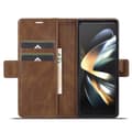 Miniatyrbild 2 av 6: LC.IMEEKE Galaxy Z Fold 5 Fodral RFID Läder Brun
