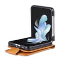 Miniatyrbild 4 av 6: AZNS Galaxy Z Flip 5 Fodral Läder Brun