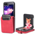 Miniatyrbild 1 av 6: AZNS Galaxy Z Flip 5 Fodral PU-Läder Röd