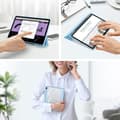 Miniatyrbild 3 av 6: DUX DUCIS Galaxy Tab S9 Fodral TOBY Tri-Fold Ljus Blå