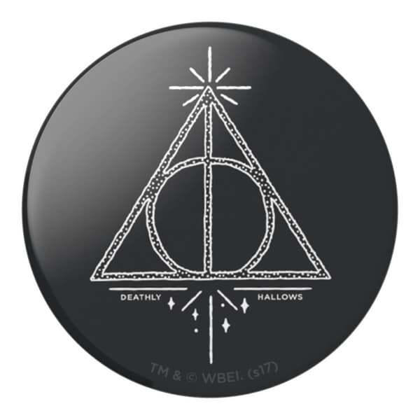 PopSockets PopGrip Deathly Hallows Harry Potter Svart, Vit