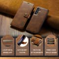 Miniatyrbild 5 av 6: DG.MING Galaxy S23 FE 2in1 Magnet Fodral / Skal Brun