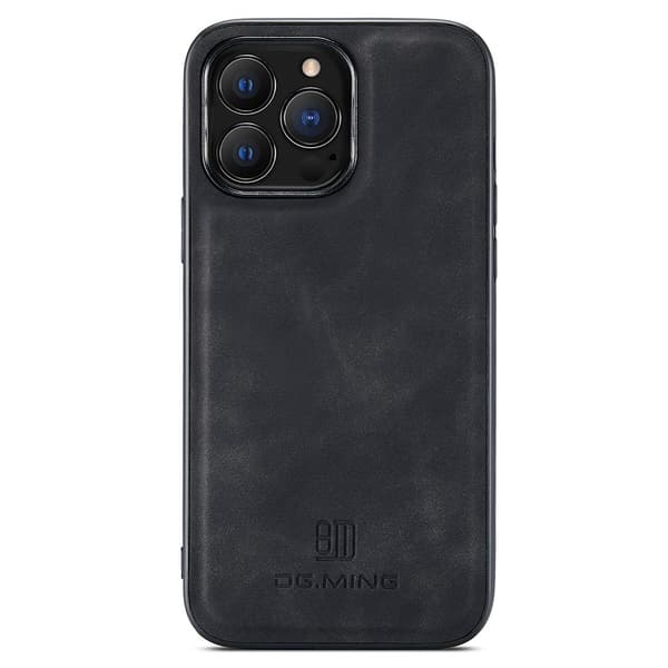 DG.MING iPhone 12 / 12 Pro Skal Läderbelagt Svart