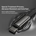 Miniatyrbild 5 av 6: Baseus 1m 100W USB-C - USB-C Kabel Tungsten Gold Series Svart