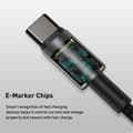 Miniatyrbild 6 av 6: Baseus 1m 100W USB-C - USB-C Kabel Tungsten Gold Series Svart