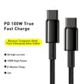 Miniatyrbild 2 av 6: Baseus 1m 100W USB-C - USB-C Kabel Tungsten Gold Series Svart