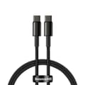 Miniatyrbild 1 av 6: Baseus 1m 100W USB-C - USB-C Kabel Tungsten Gold Series Svart
