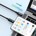 Miniatyrbild 4 av 6: Baseus 1m 240W USB-C - USB-C Kabel Tungsten Gold Series Svart