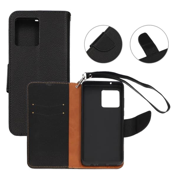 Motorola Moto G84 5G Plånboksfodral med Stativ - Svart