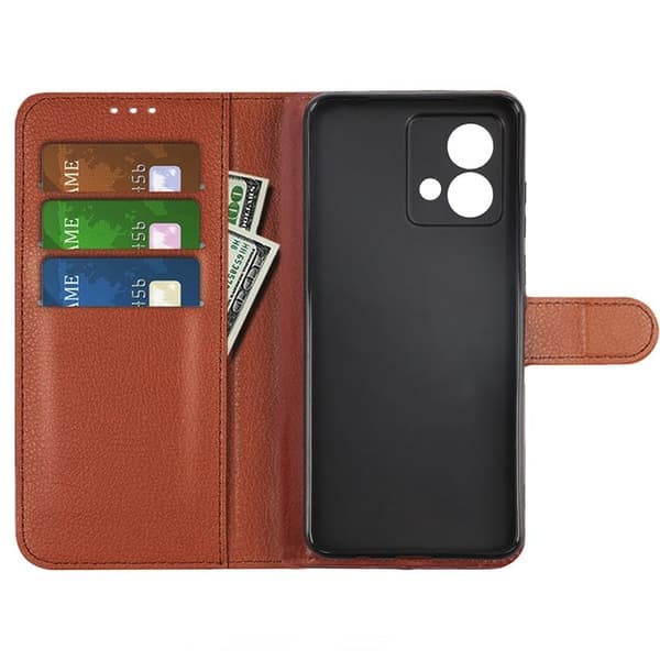 Motorola Moto G84 5G Plånboksfodral med Stativ - Brun