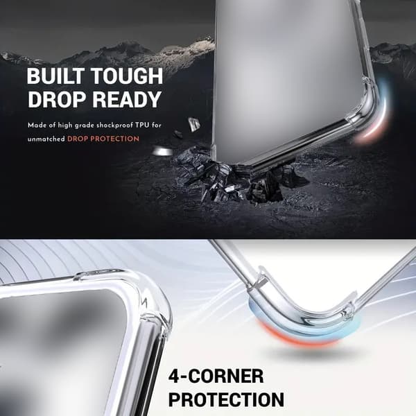 Samsung S10 5G Stöttåligt Skal med Förstärkta Hörn Transparent