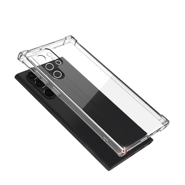 Samsung S22 Ultra Stöttåligt Skal med Förstärkta Hörn Transparent