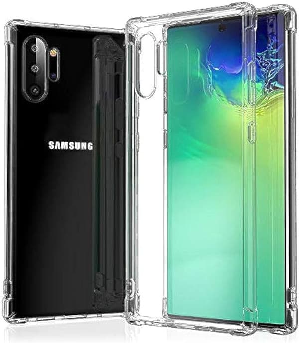 Samsung Note 10 Plus Stöttåligt Skal med Förstärkta Hörn Transparent