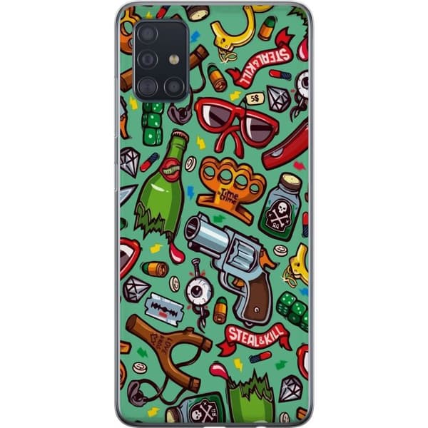 Samsung Galaxy A51 Genomskinligt Skal Figurer