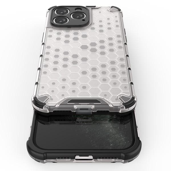 Honeycomb Hybrid Skal iPhone 14 Pro - Transparent/Svart