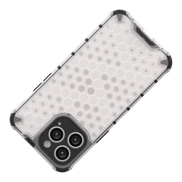 Honeycomb Hybrid Skal iPhone 14 Pro Max - Transparent/Blå