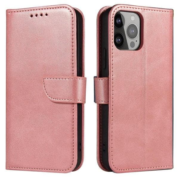 Magnet Case Flip Fodral med Ställ och Plånbok iPhone 13 Pro Max - Rosa