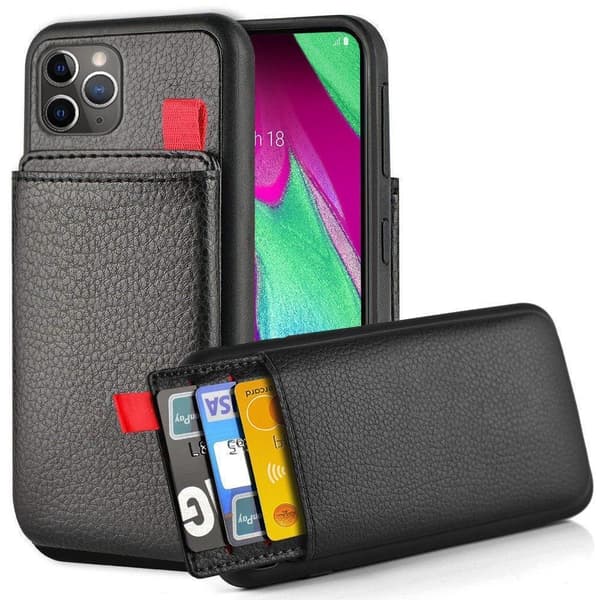 iPhone 15 - Deksel / Mobildeksel med Skjult Kortlomme / Kortholder