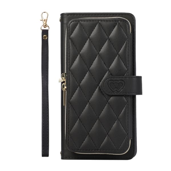 INF Zipper Flip Phone Case Lommebokveske med kredittkortspor for Samsung Samsung S21 FE