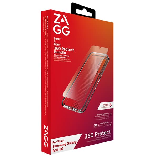 ZAGG Samsung Galaxy A35 Skal och Skärmskydd Luxe & Glass 360 Protect Bundle